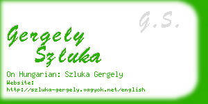 gergely szluka business card